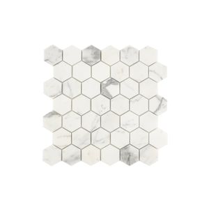 Italian Statuary 2 Inch Hexagon Marble | Honed - Accessories by Riad Tile