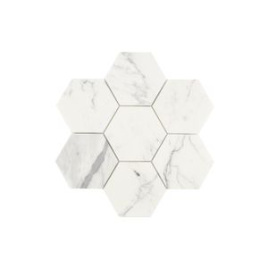 Italian Statuary 5 Inch Hexagon Marble | Honed - Accessories by Riad Tile