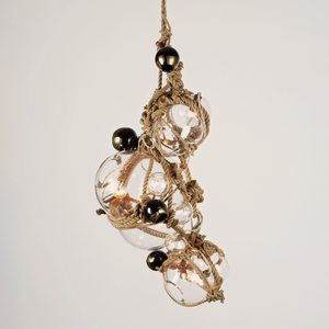 Knotty Bubbles | Chandelier - 1 Lg, 2 Sm Bubbles, 5 Barnacles | Lindsey Adelman - Ceiling lamp by Roll & Hill