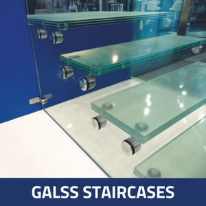 Glass staircases - stairs steps - glass fixing - Accessories by SADEV