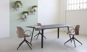 Mentha armchair revolving on trestle base - S•CAB - Armchair by Scab Giardino spa