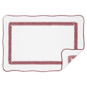 Astor Braid Tub Mat Red - Bathtub by Schumacher