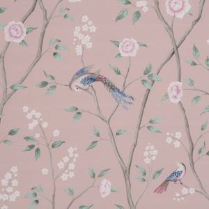 Paradise Birds Blush - Curtain by Schumacher