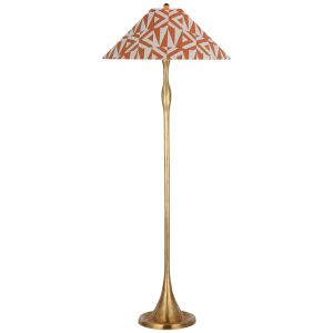Romero Floor Lamp, Antique Brass Hand-rubbed Antique Brass - Floor lamp by Schumacher