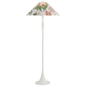 Romero Floor Lamp, Plaster White Carly In Pink - Floor lamp by Schumacher