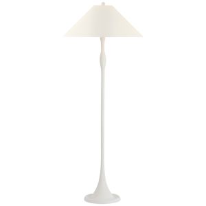 Romero Floor Lamp, Plaster White Linen - Floor lamp by Schumacher