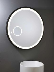 Espejo redondo con marco negro MOON NEO | Monteleone - Accessories by Spekkio