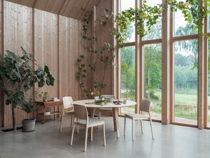 Grace stackable chair with upholstered seat - Chair by Swedese
