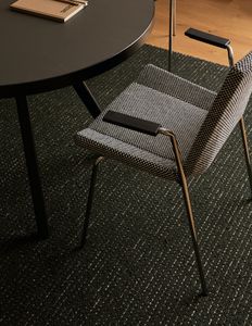 Happy stackable upholstered arm chair - Chair by Swedese