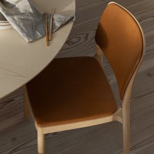Grace stackable chair with upholstered seat and back - Chair by Swedese