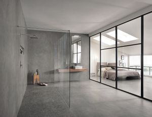 Concreta-Grigio scuro-bathroom - Shower by Tagina