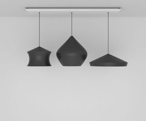 Beat LED Black Trio Linear Pendant System - Ceiling lamp by Tom Dixon