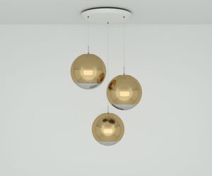 Mirror Ball LED Gold 40cm Round Pendant System - Ceiling lamp by Tom Dixon