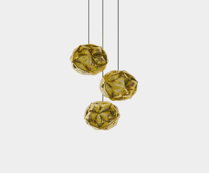 Puff Pendant System Round Trio Brass LED - Ceiling lamp by Tom Dixon