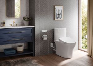 Smart Bathroom Design With One-Piece WASHLET+ Bidet Toilets - Toilet seat by Toto USA