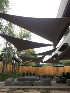 Ingenua Shade Sail at the Lobo Brasserie, Santiago, Chilli - Accessories by Umbrosa