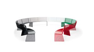 .015 Concave or convex bench with backrest - Urbantime by Diemmebi - Bench by Urbantime