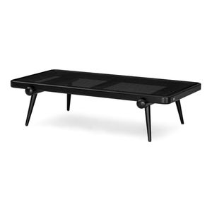 PLOT Coffee table 47" in Black with Black Cane - Accessories by Uultis