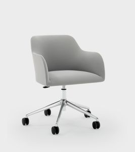 Maggy poltrona ufficio base in alluminio con ruote - Viganò & C. - Armchair by Viganò & C. srl a socio unico