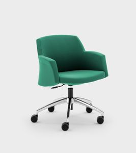 Miss Grace sedia da scrivania base alluminio ruote - Viganò & C. - Armchair by Viganò & C. srl a socio unico