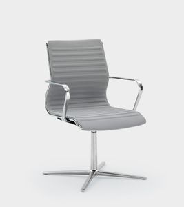 Padded meeting and visitor armchair with 4 stars flat base - Viganò & C. - Armchair by Viganò & C. srl a socio unico