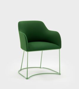Visitor armchair with steel rod frame - Viganò & C. - Armchair by Viganò & C. srl a socio unico