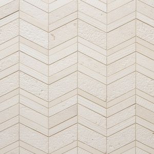 Shift Cream Chevron Mosaic Textured - Wall by Walker Zanger