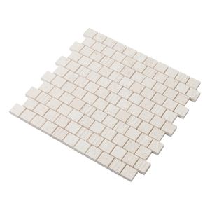 Shift Shuffle 1x1 Offset Mosaic Cream Textured - Wall by Walker Zanger