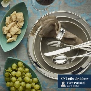 89-tlg. Besteckset Schwedisch Faden 18/10 Edelstahl - Accessories by Wilkens