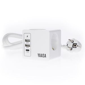 Power Hub - Steckdosenwürfel mit USB-A/USB-C - Desk by Yaasa
