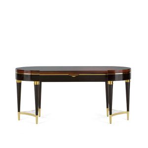 Ebony dressing with ziricote, brass and marble inserts - Accessories by Zanaboni