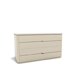 Lacquered chest of drawers with bronzed brass details - drawer by Zanaboni