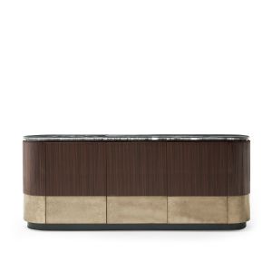 Modern ALMA DECOR sideboard in wood and marble - Cabinet by Zanaboni
