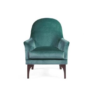 Contemporary design armchair in solid wood covered in fabric - Armchair by Zanaboni