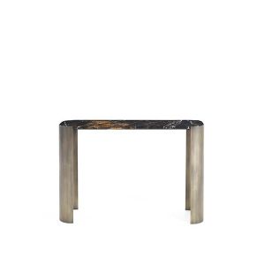 Modern style console table with Black and gold marble top - Console by Zanaboni