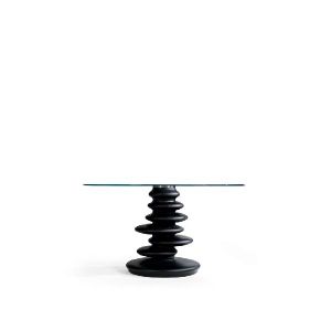 Modern dining table with glass top - Table by Zanaboni