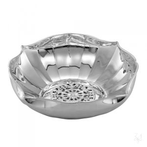 Square Bowl - Mod. Shaped Openwork - D.- 20cm - Styling by Zaramella Argenti srl