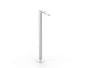 Qquadro - Column-mounted single lever washbasin mixer - Shower by ZAZZERI