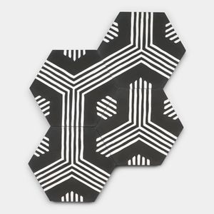 Echo Charcoal Hex - Accessories by Zia Tile
