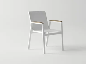 AMELIA - Aluminium garden chair with armrests - Chair by 10Deka