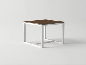 DAYTONA - Aluminium and wood garden side table - Side table by 10Deka