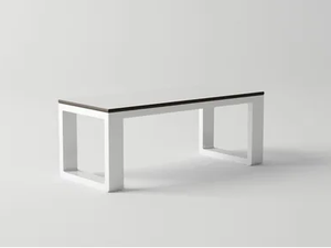 DELAZ - Rectangular aluminium garden side table - Side table by 10Deka