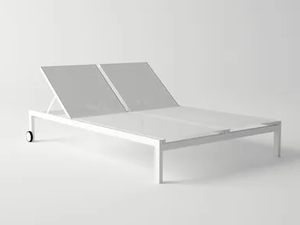 MILOS - Double Recliner aluminium sun lounger - Armchair by 10Deka