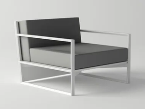 ORA - Aluminium garden armchair with armrests - Armchair by 10Deka