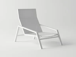 PULVIS ROYAL - Aluminium deck chair with armrests - Chair by 10Deka