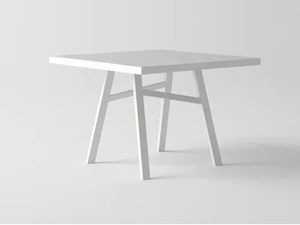 PULVIS - Square aluminium garden table - Table by 10Deka