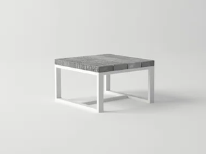 ULTRA - Aluminium and wood garden side table - Side table by 10Deka