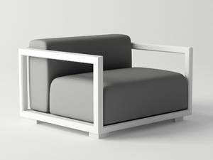 VICTUS - Aluminium garden armchair with armrests - Armchair by 10Deka