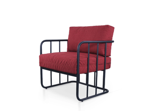 BASKET - Fabric easy chair with armrests - Armchair by 5A Design