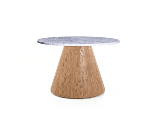 BASKET OAK - Round Carrara marble coffee table - Accessories by 5A Design